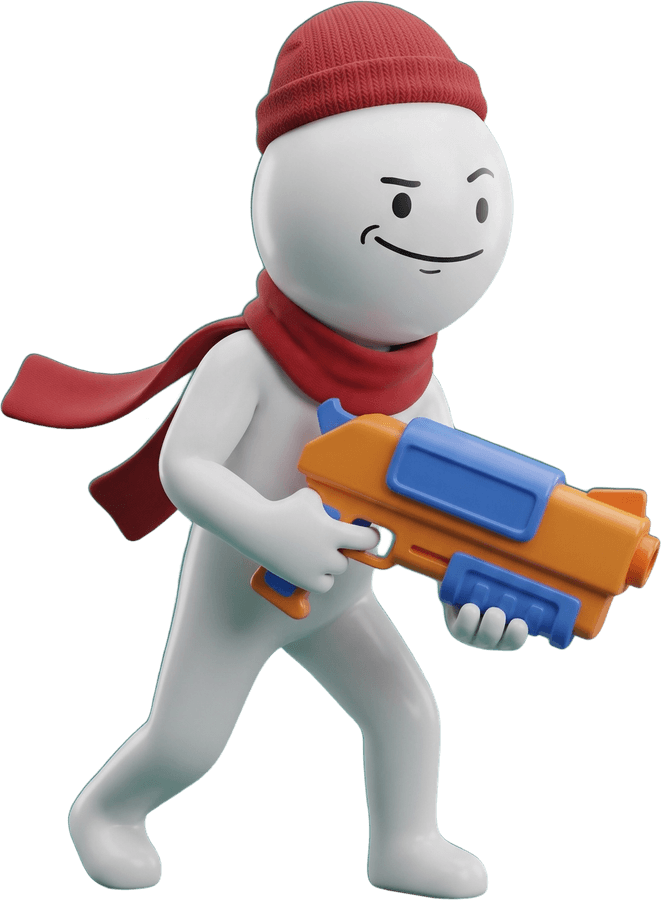 A Seeker creeping forward with a paint-tag blaster